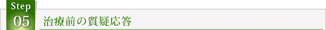 STEP5　治療前の質疑応答